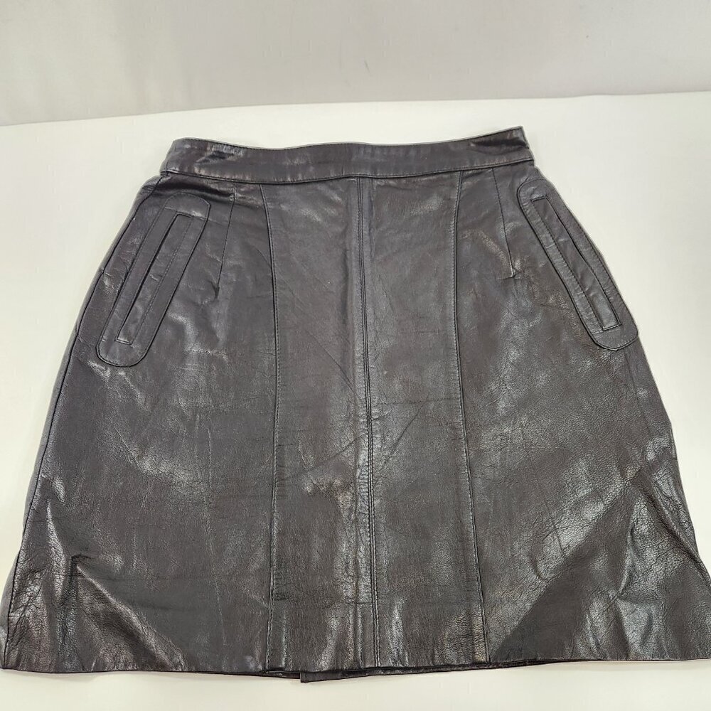 Gabay Vancouver Black Leather Skirt